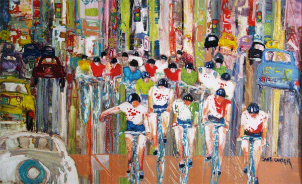 Biking Thru Chinatown (Redone) | Framed $3600